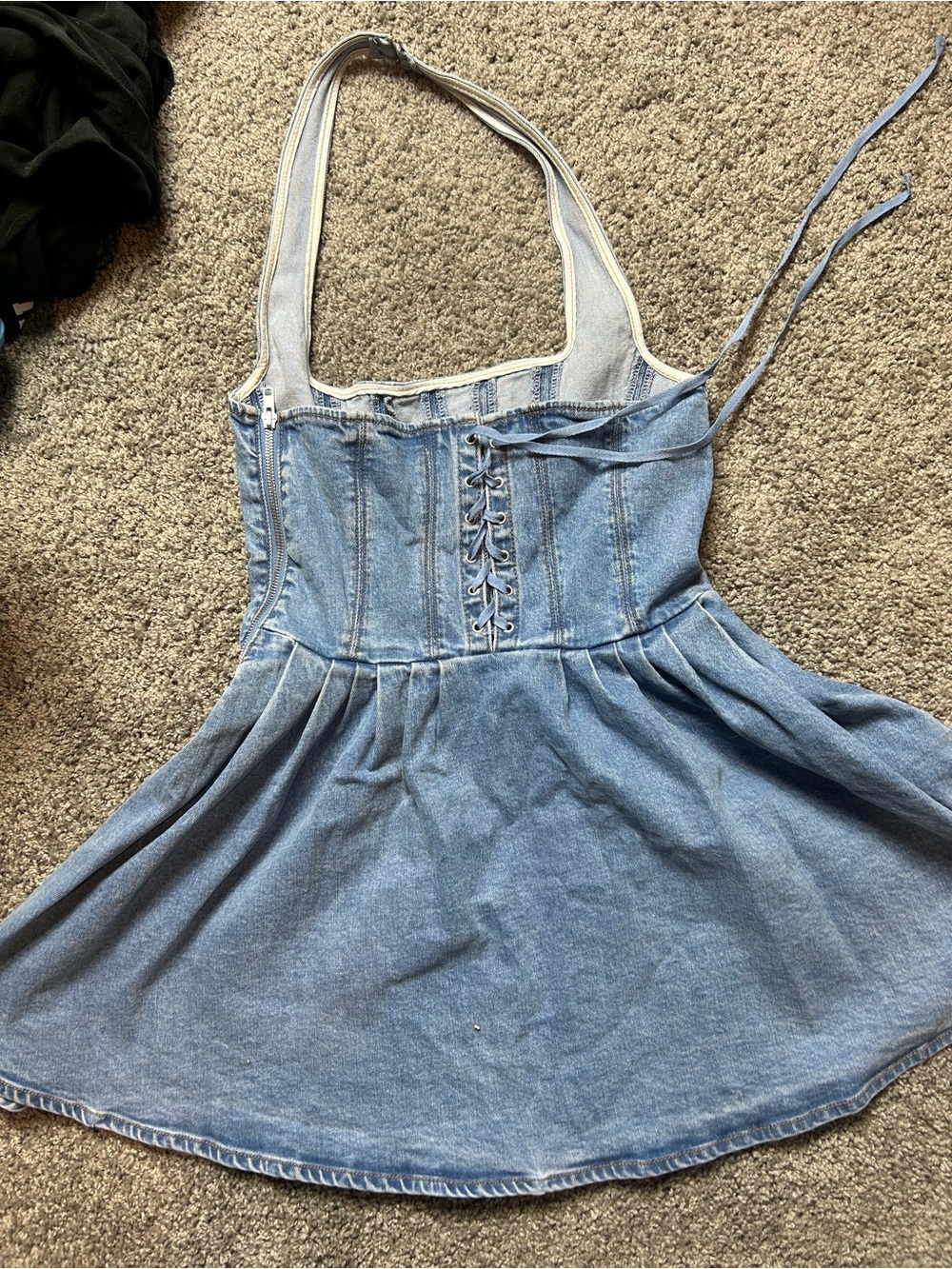 Showpo Denim Halter Skater Dress - Picture 3 of 3